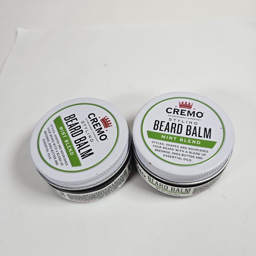 Cremo Styling Beard Balm Mint Blend 2 oz Shea Butter Beeswax NEW
